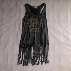 Cowboy Fringe Racerback Tank